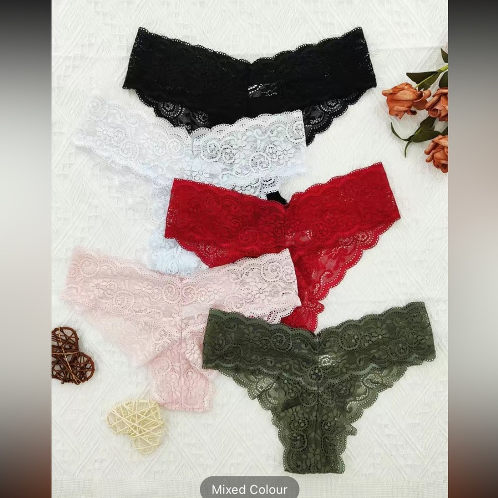 Set of Five Lace Panties Sizes S, M , NWT